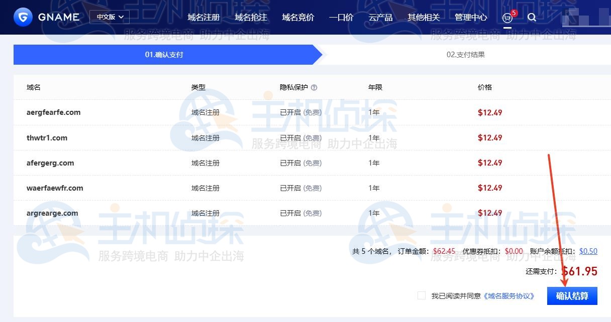 域名批量注册过程