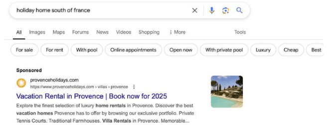 Google搜索引擎结果页面（SERP）功能