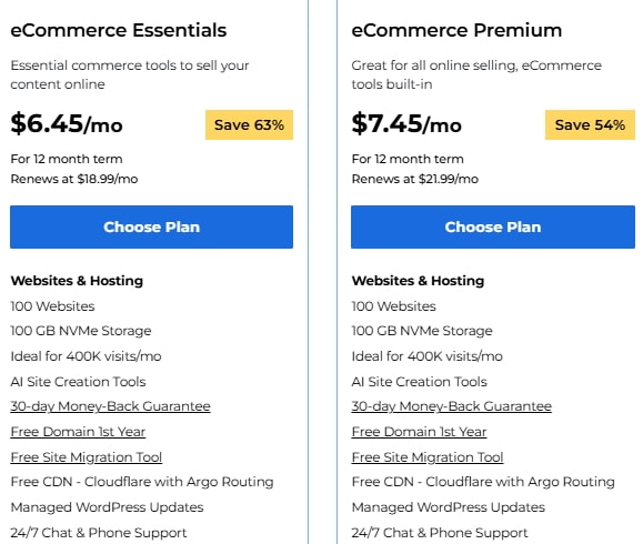 BlueHost WooCommerce方案