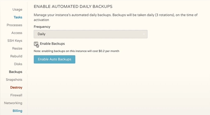 CloudCone免费自动备份