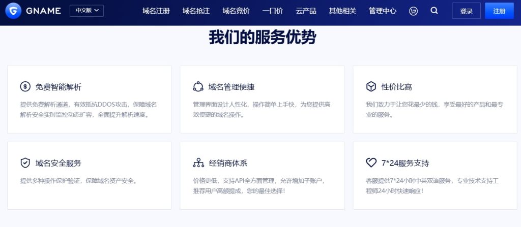 Gname可靠域名注册商