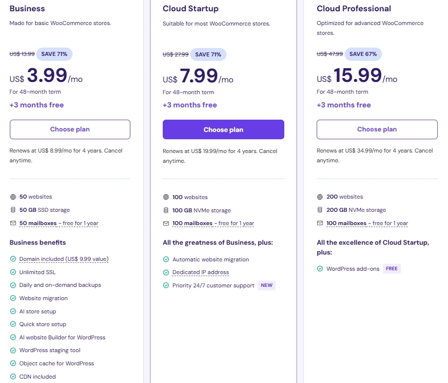 Hostinger电子商务主机方案