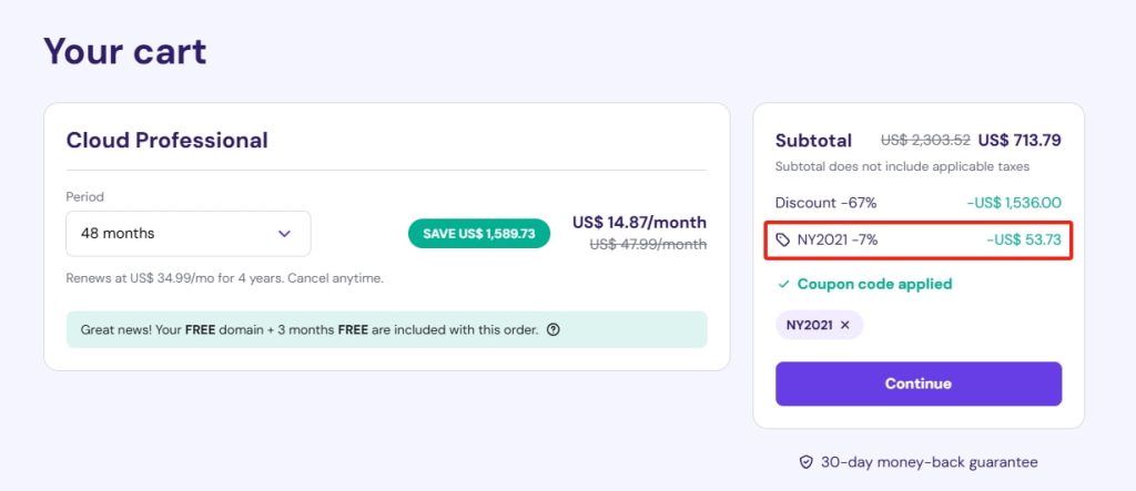 Hostinger海外云虚拟主机优惠码折扣