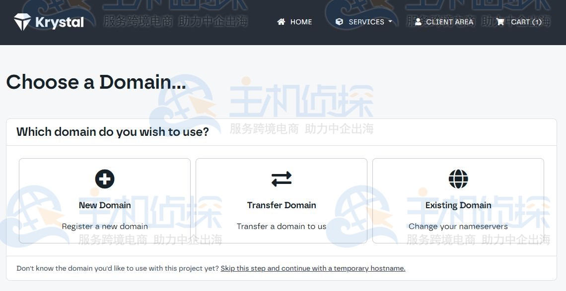 Krystal域名页面