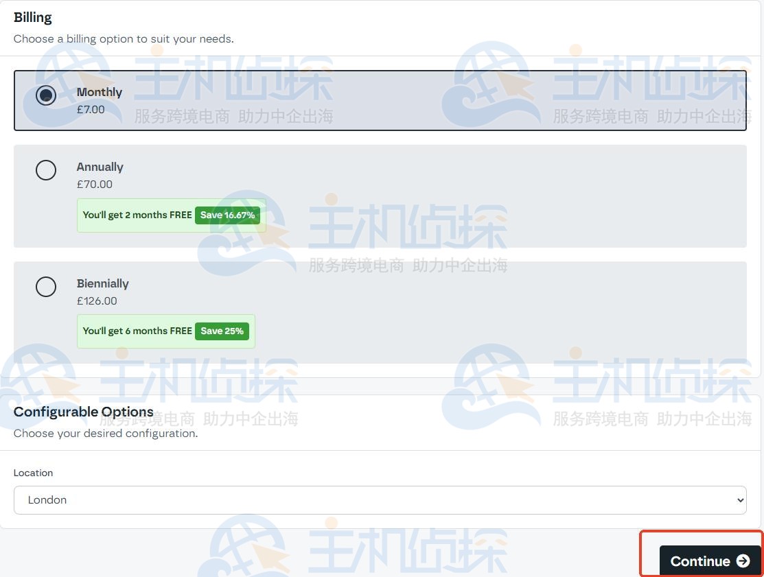点击继续“Continue”