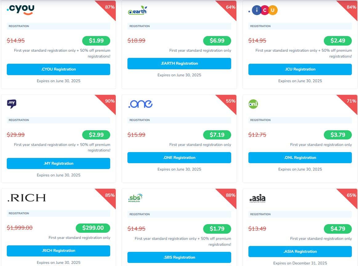 Namesilo域名优惠详情