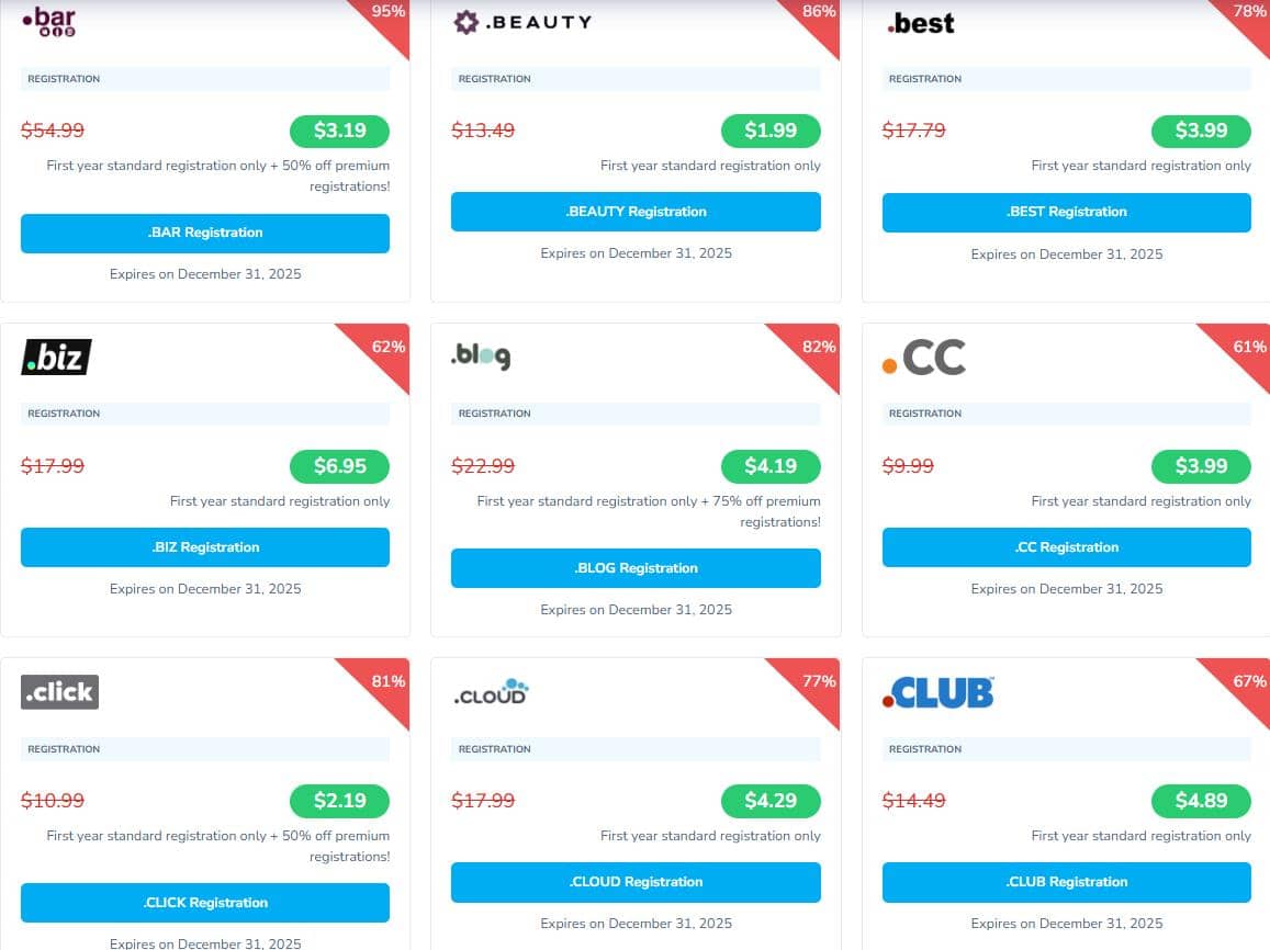 Namesilo域名优惠详情