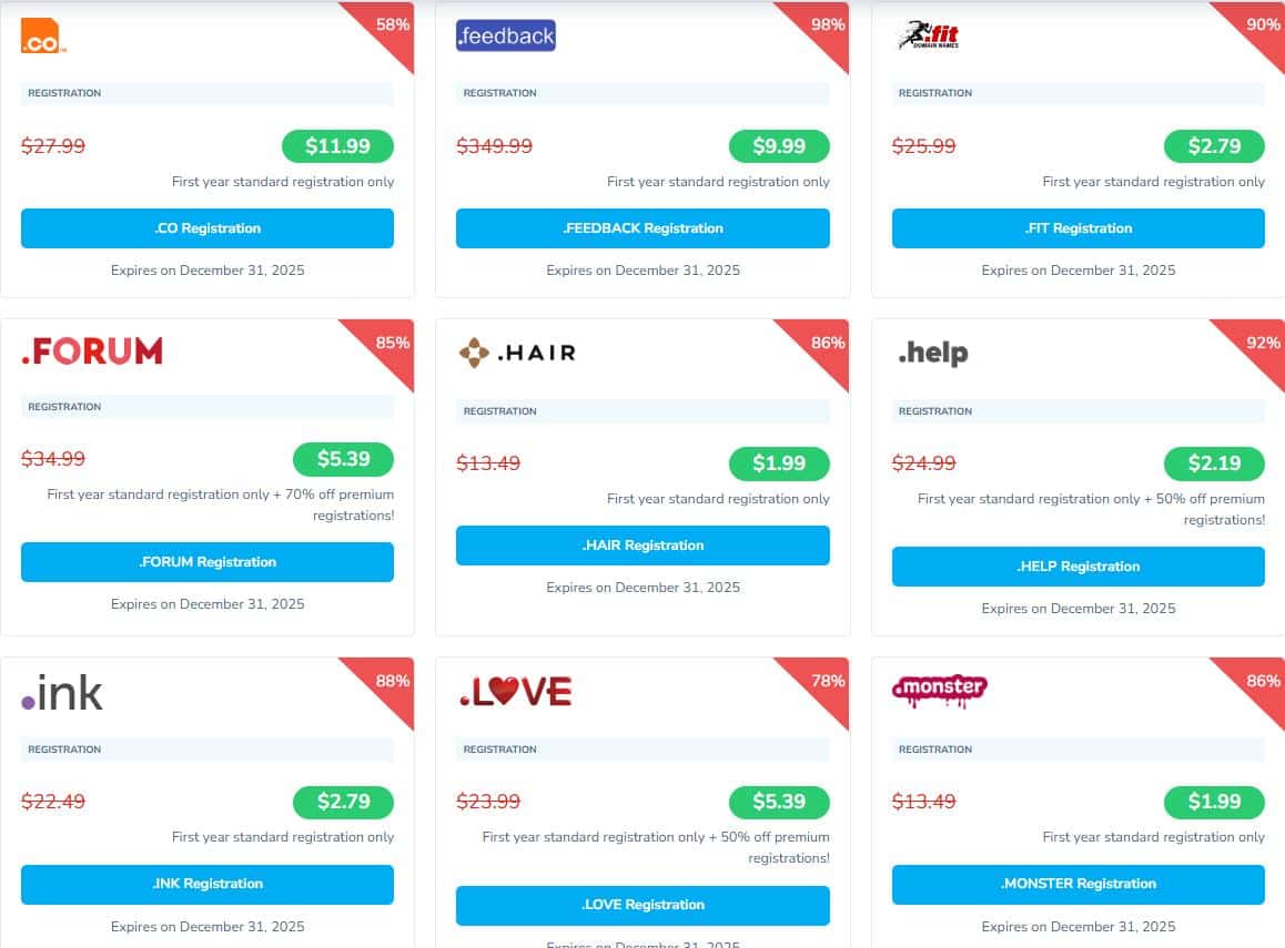 Namesilo域名优惠详情