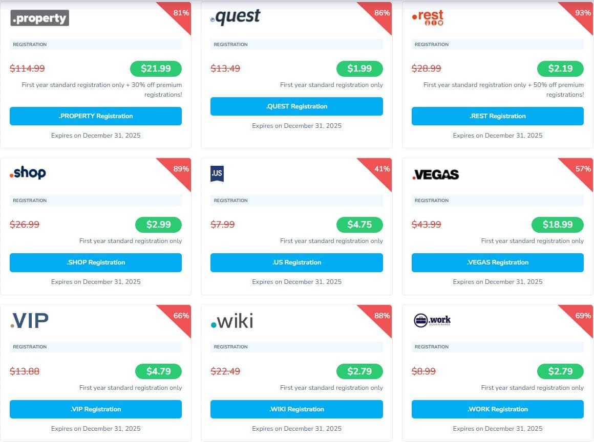 Namesilo域名优惠详情