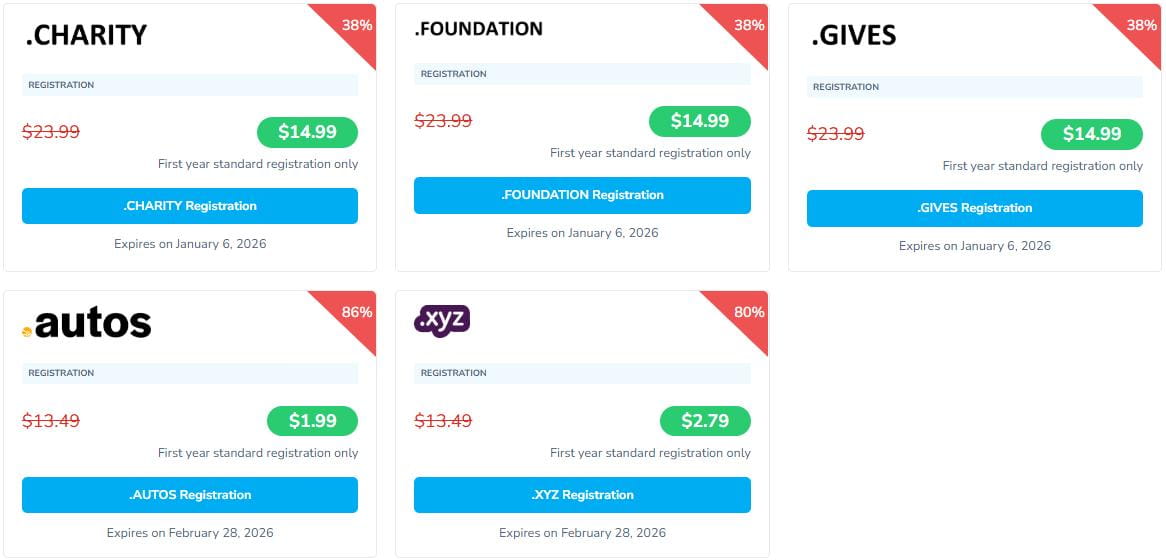 Namesilo域名优惠详情