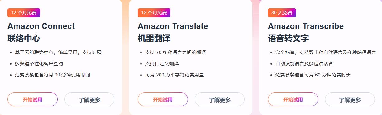 亚马逊云科技营销与推广免费服务