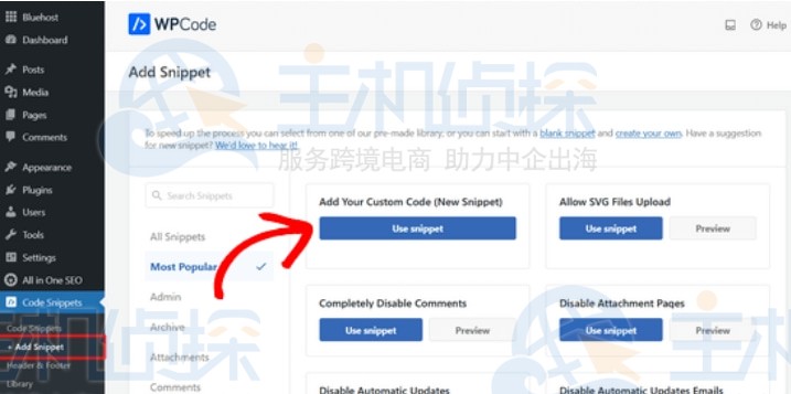 自定义代码添加到WordPress网站