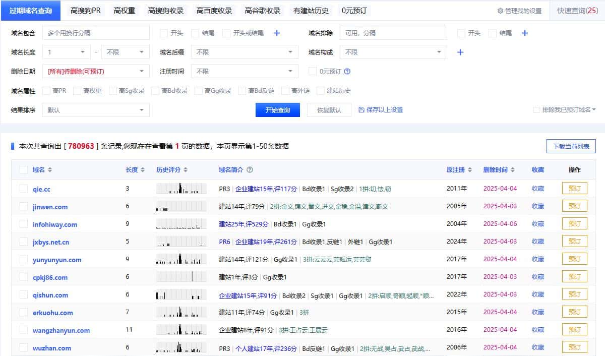 Gname域名抢注服务