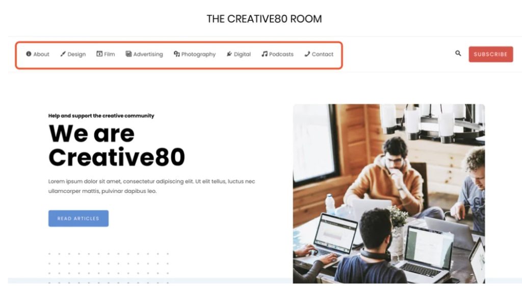 网站导航菜单添加图标