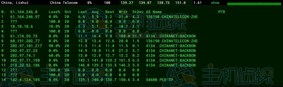 电信去程路由追踪