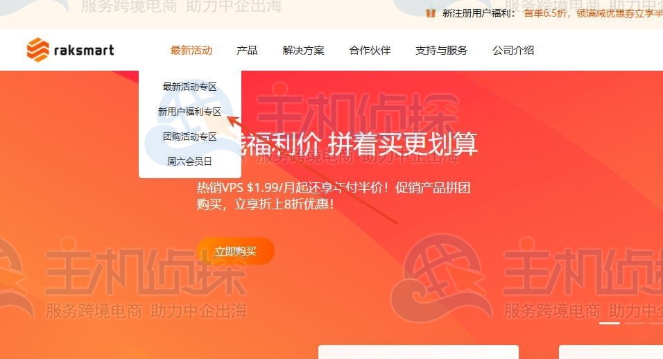 领取RAKsmart优惠券