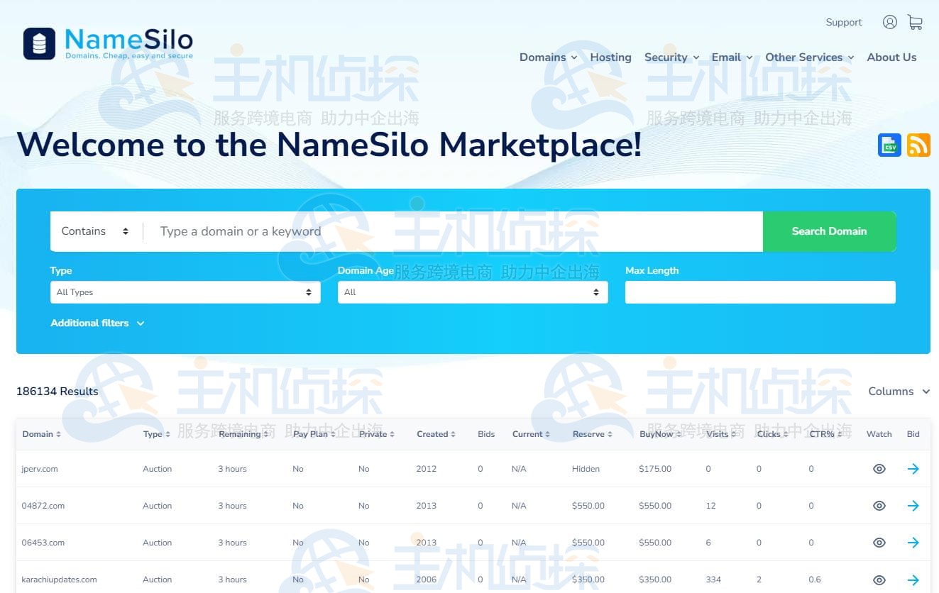 NameSilo平台过期域名抢注