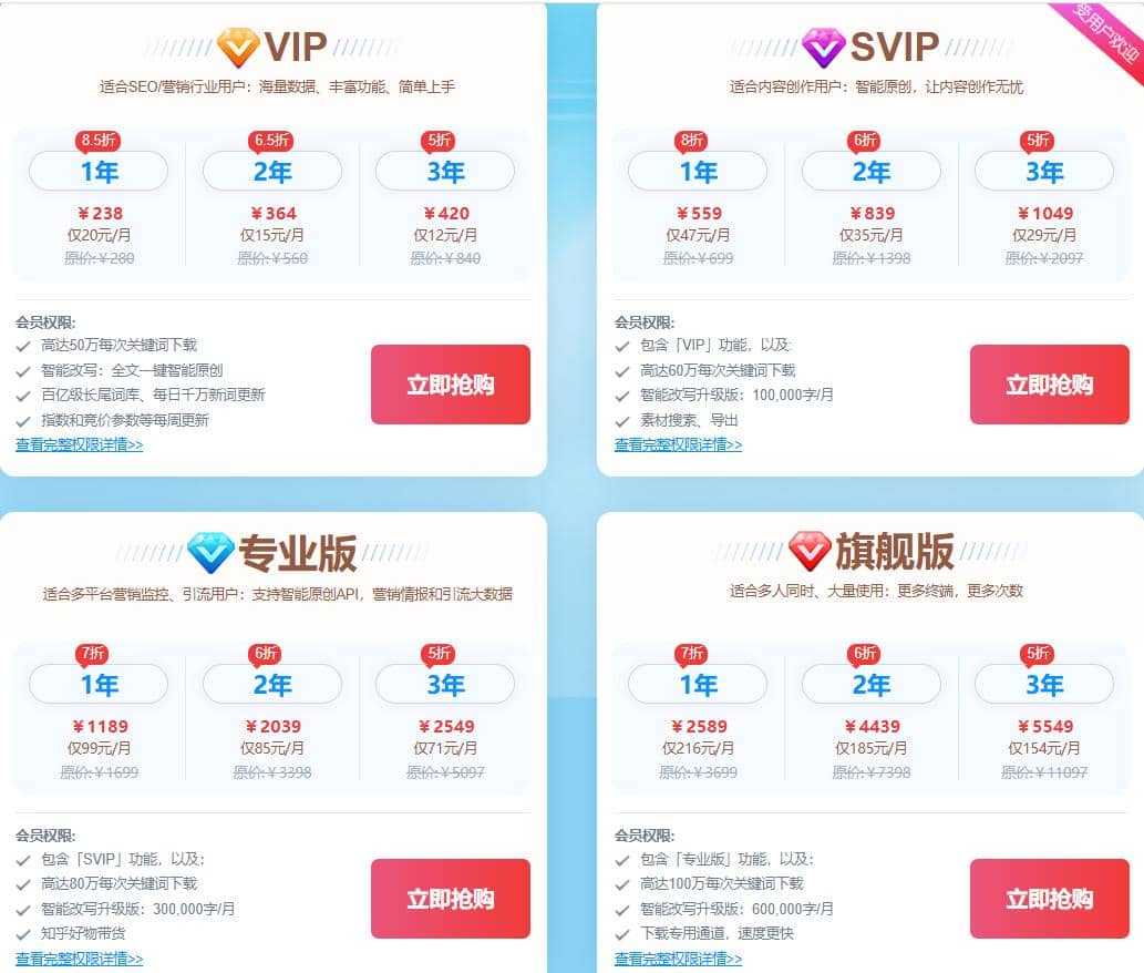 5118会员年付7折/三年付5折优惠