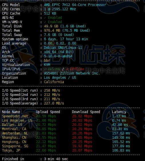 Lightlayer美国VPS优化线路系统参数