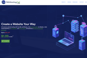 WebHostingPad夏季优惠 美国虚拟主机全场4折低至$1.99/月 免费SSL+域名