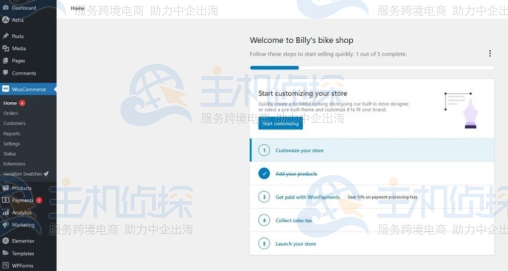 WooCommerce主商店仪表板