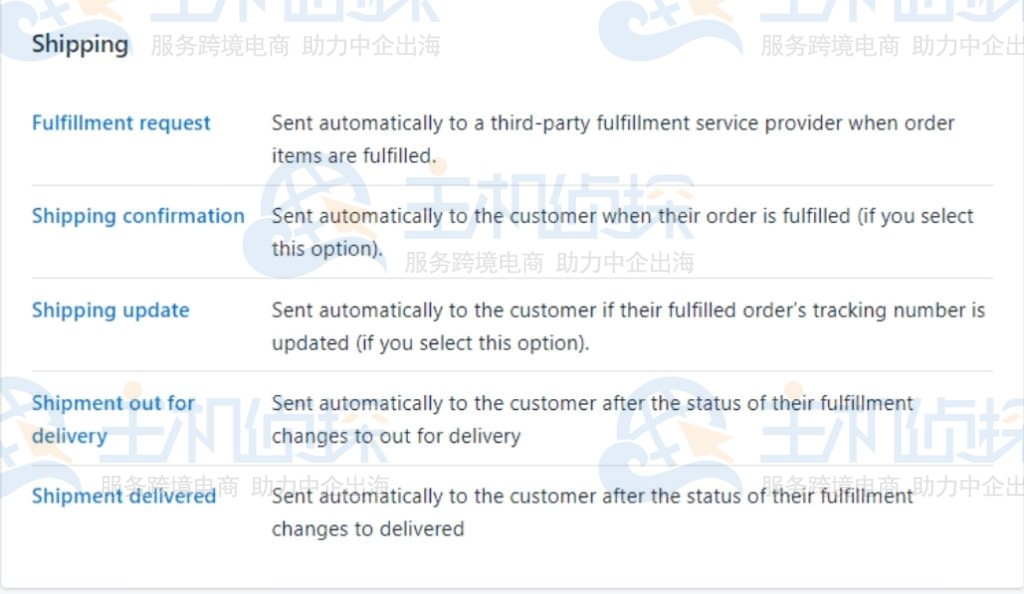 物流发货类通知