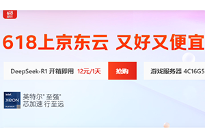 京东云618年中大促 2核2G2轻量云主机28元/年 DeepSeek-R1开箱即用仅12元/天