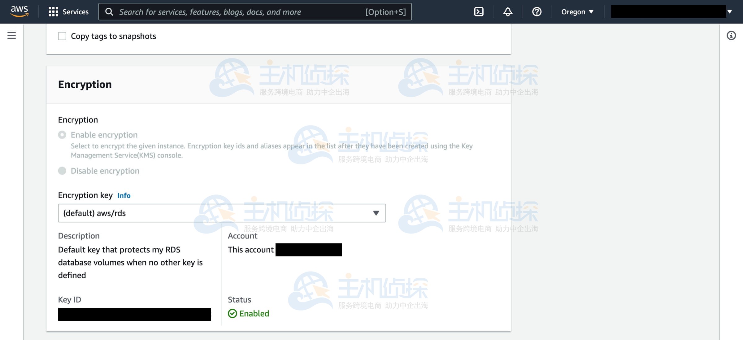 从备份还原Amazon RDS数据库