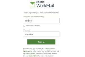通过Web登录使用Amazon WorkMail