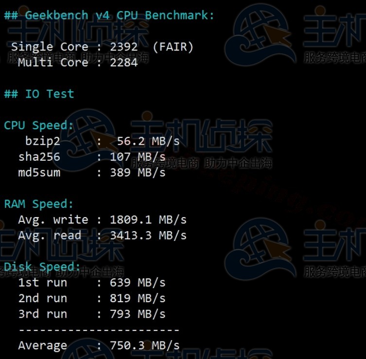 ColoCrossing芝加哥VPS性能测试