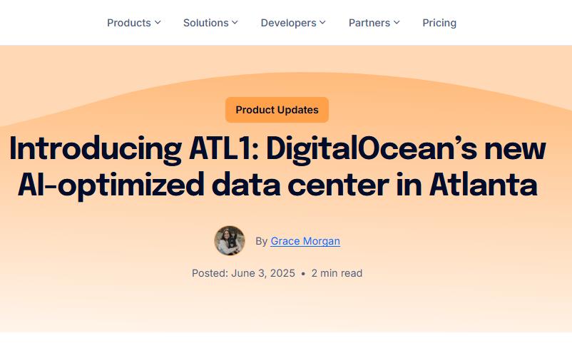 DigitalOcean新数据中心