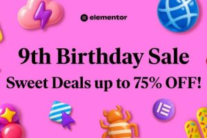 Elementor九周年促销 全场高达75%折扣优惠 Pro低至$4.99 WordPress主机月付$6.99起