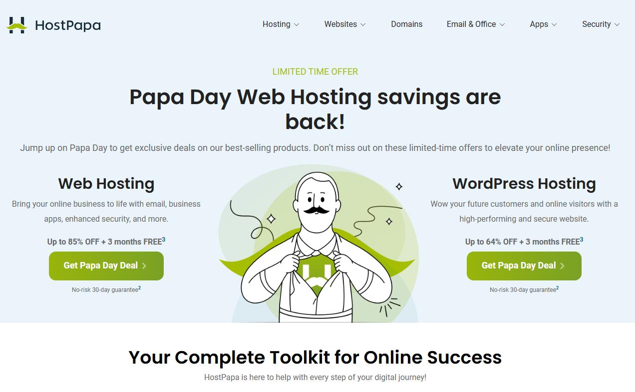 HostPapa “Papa Day”限时促销