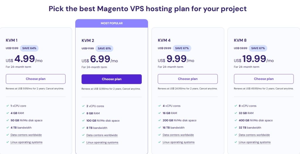 Hostinger Magento托管计划