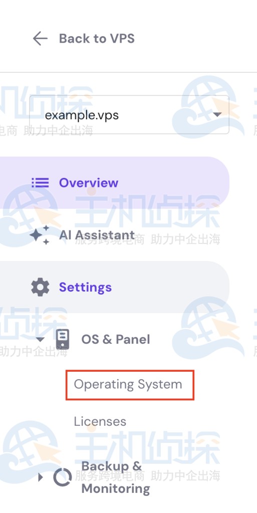 转到设置- 操作系统和面板-操作系统