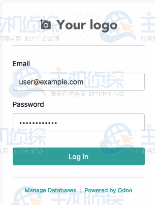 登录Odoo网站后台