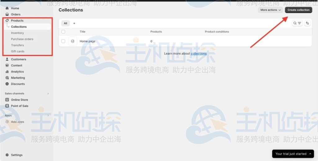 添加新的Shopify集合页面
