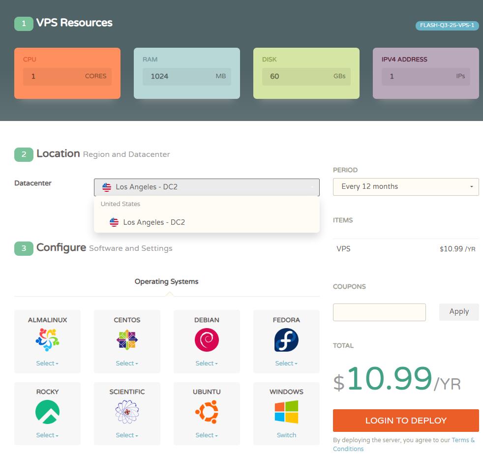 CloudCone闪购活动