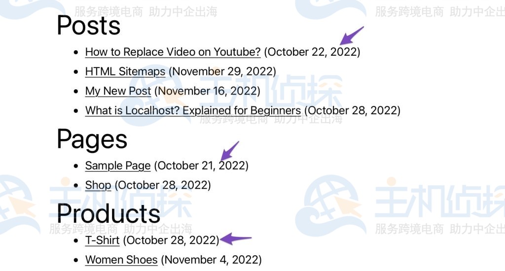 显示每个帖子和页面的所有发布日期