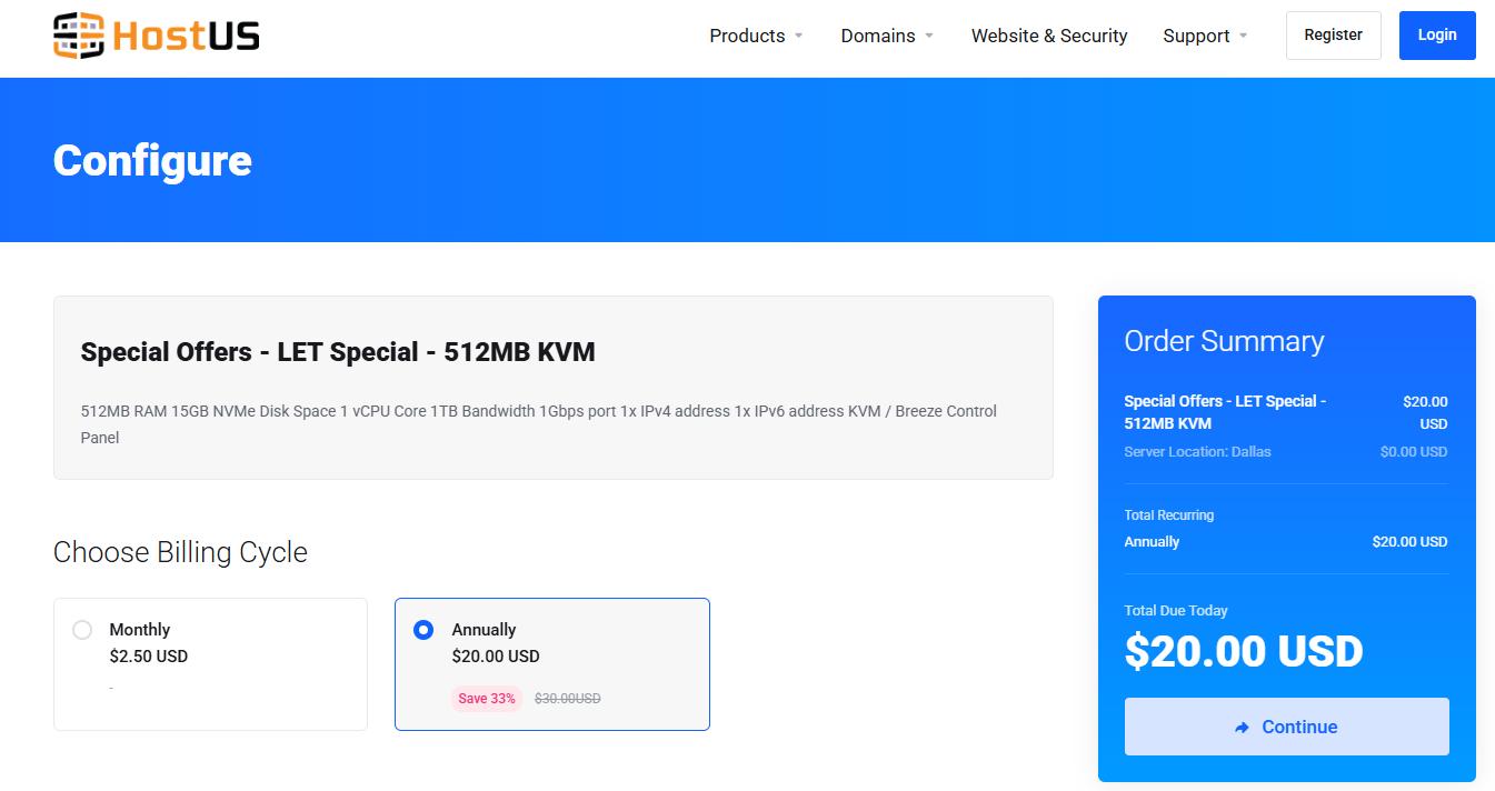 HostUS支持自助上传ISO挂载安装系统