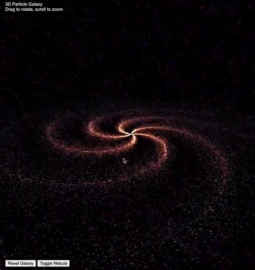 Kimi K2生成的粒子特效银河