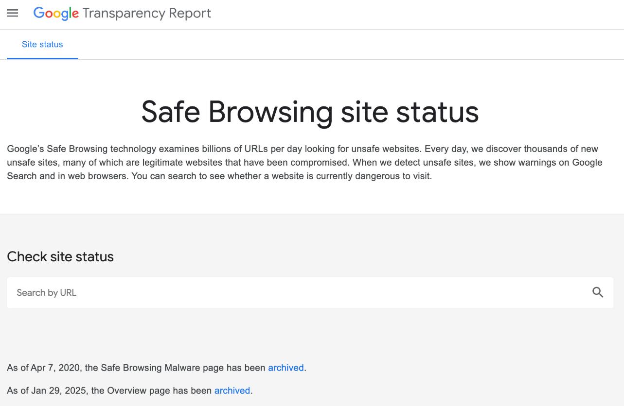 Google Safe Browsing Test