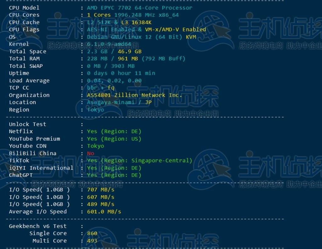 Lightlayer日本云服务器系统参数