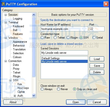 Windows系统用PuTTY连接SSH图文教程