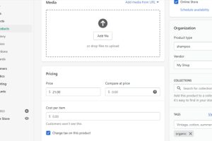 单击产品以检查或设置集合属性