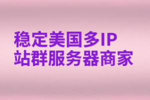 稳定美国多IP站群服务器商家推荐
