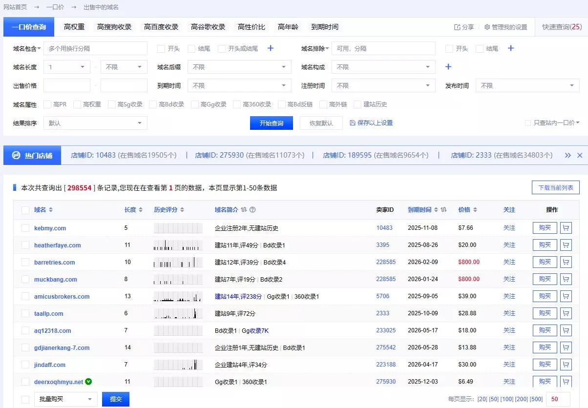 Gname一口价域名购买