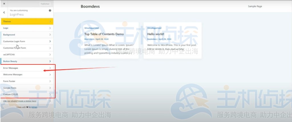 其他自定义选项