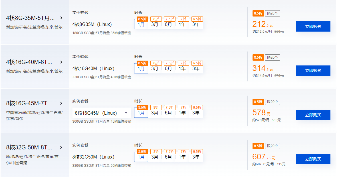 海外服务器进阶套餐