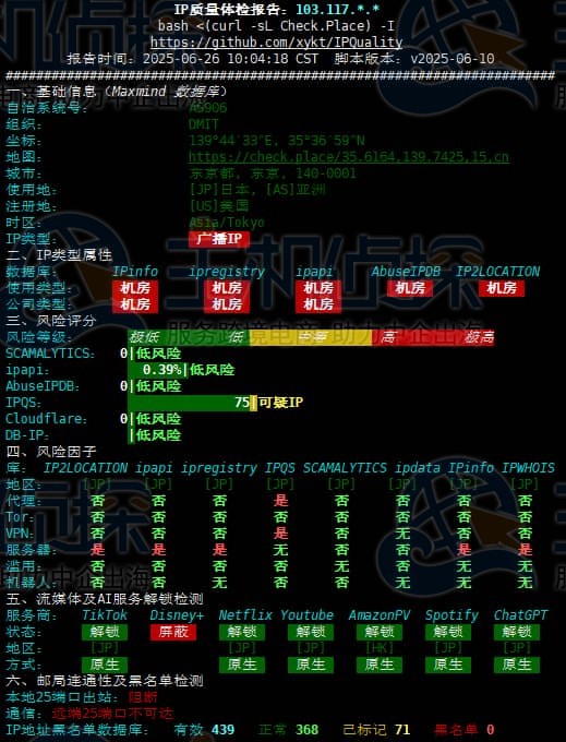IP质量体检报告